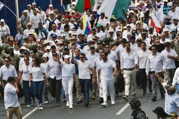 El presidente ecuatoriano Daniel Noboa - MARCHA 11 SEPT ECUADOR-